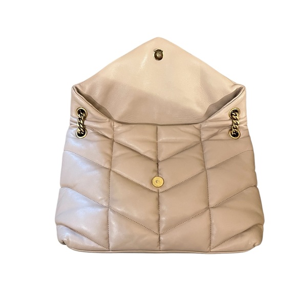 Saint Laurent YSL Lou Medium Quilted Puffer Flap Front Shoulder Bag - Picture 7 of 10